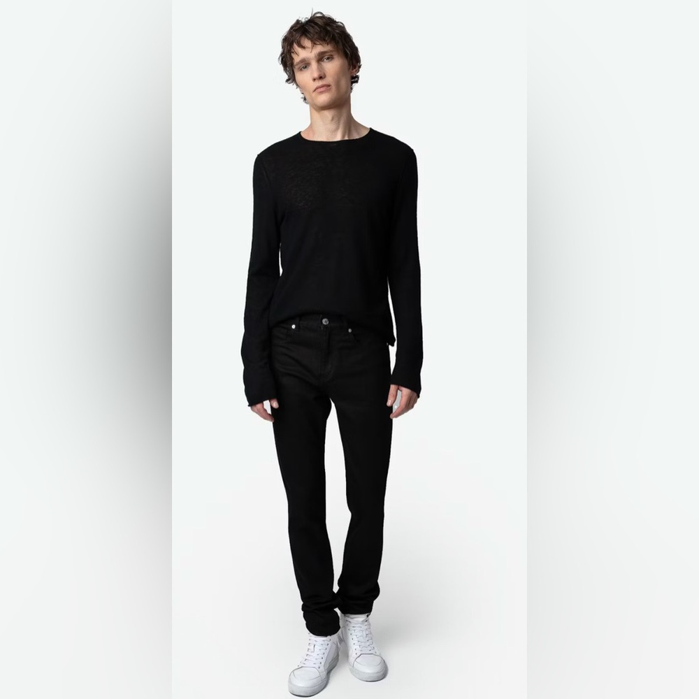 $248 NWT Zadig & Voltaire Steeve Denim Eco Mens Jeans Noir Sz 31